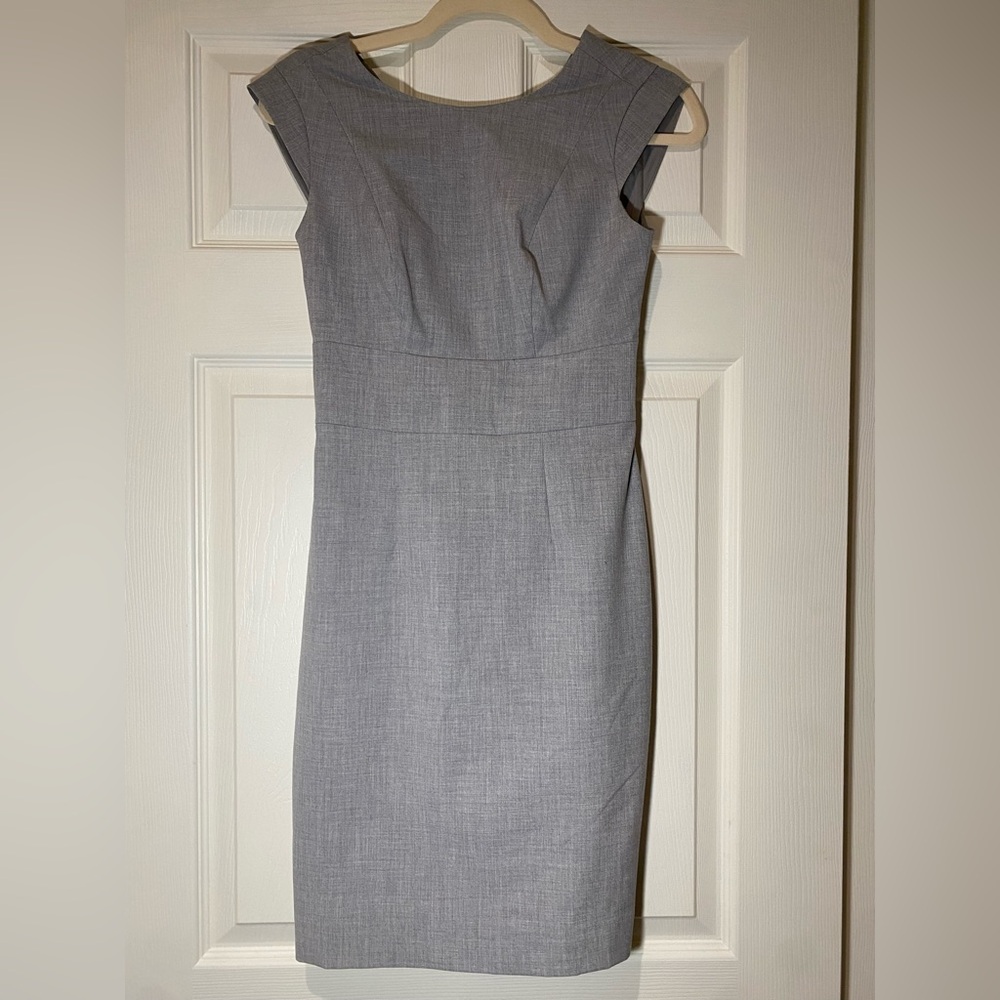 Limited Gray Pencil Dress with V-Back
